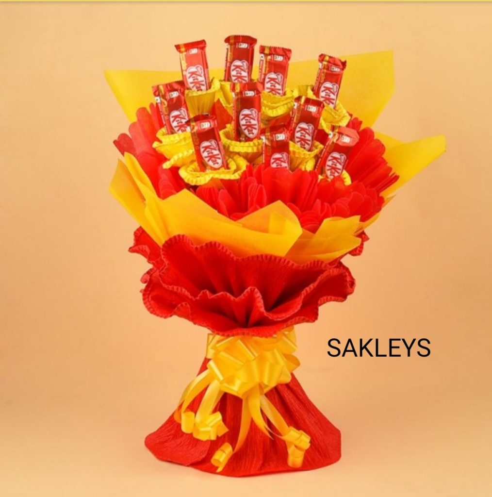 kitkat chocolates bouquet