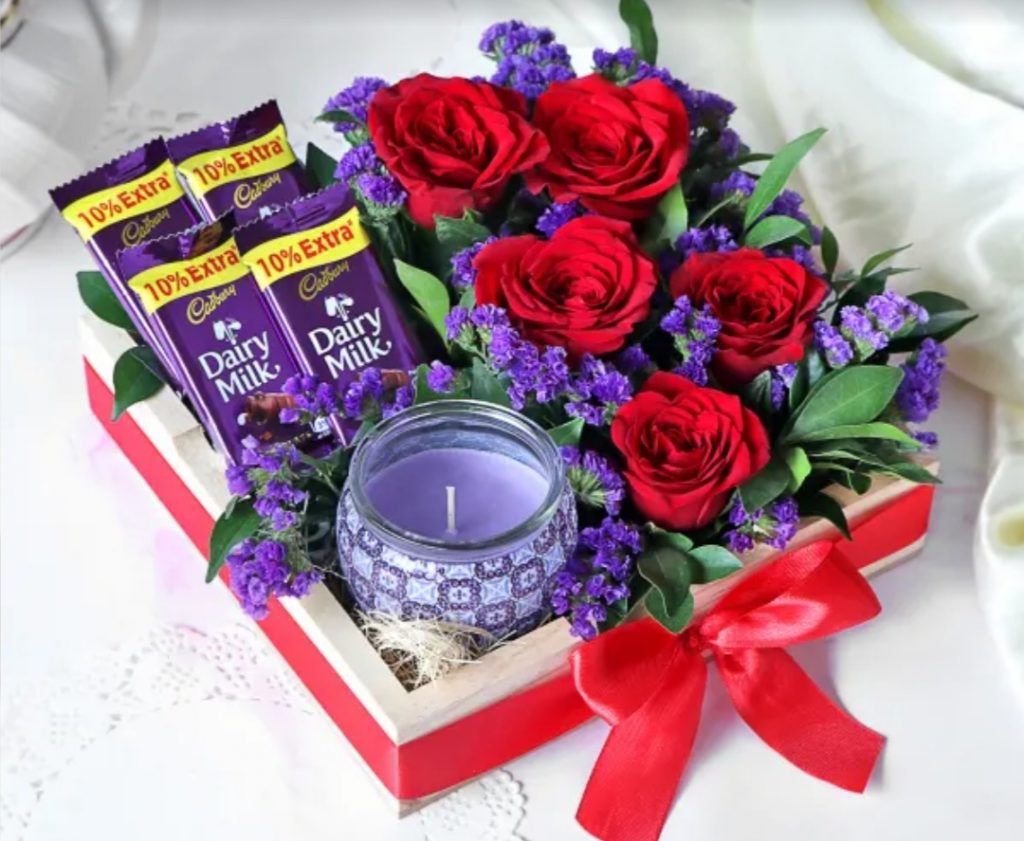 Rose Candle Chocolate in Box