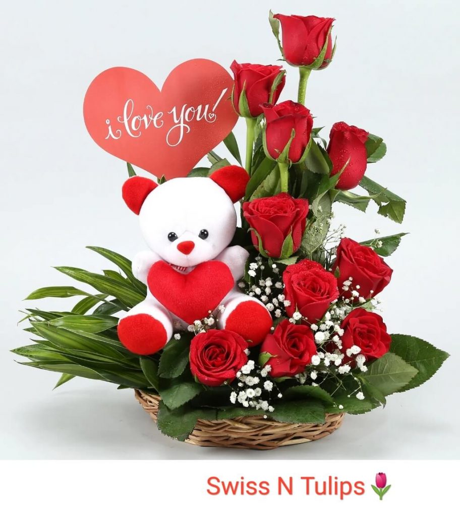 Taddy With Red Roses