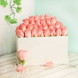 Blooming Pink Rose Box