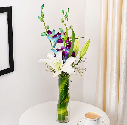 Orchids And Lily Bouquet Untitled25
