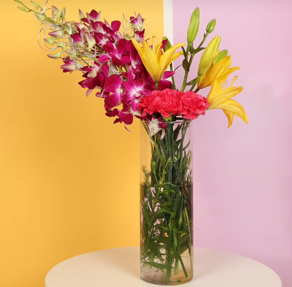 Charming Mixed Flowers In A Vase Untitled96