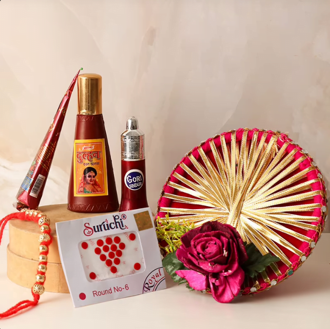 Shringar N Rose Lace Zari Thali Shringar N Rose Lace Zari Thali