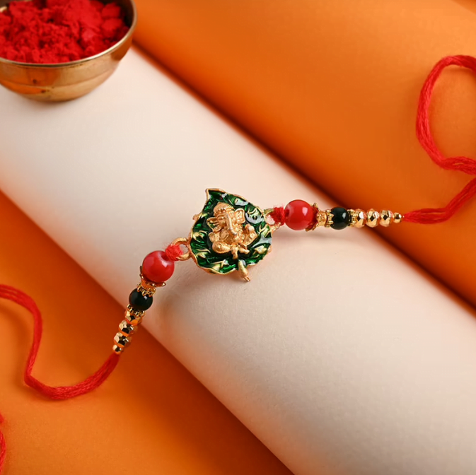 Lord Ganesha Beads Rakhi 299 Lord Ganesha Beads Rakhi 299