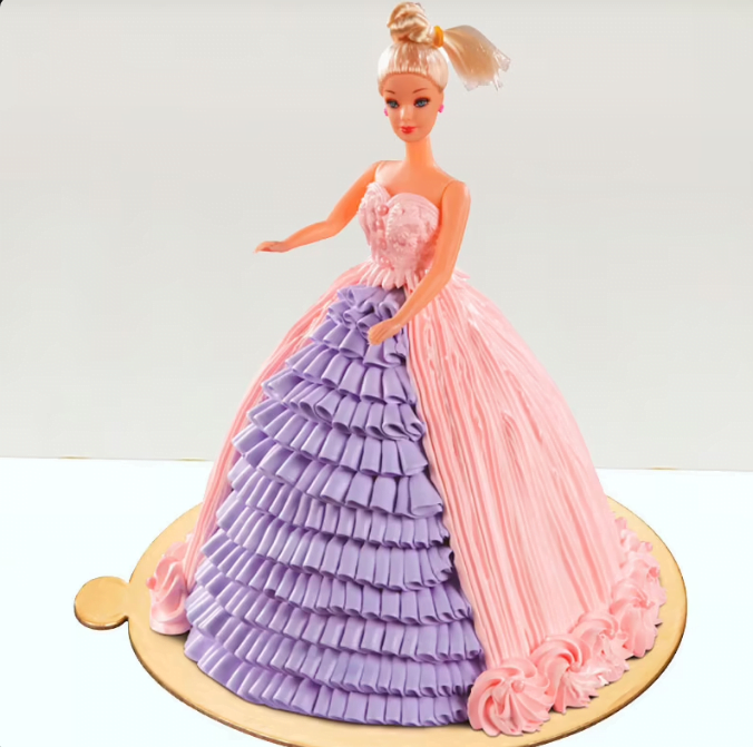 Barbie in a Pink gown cake Untitledp43