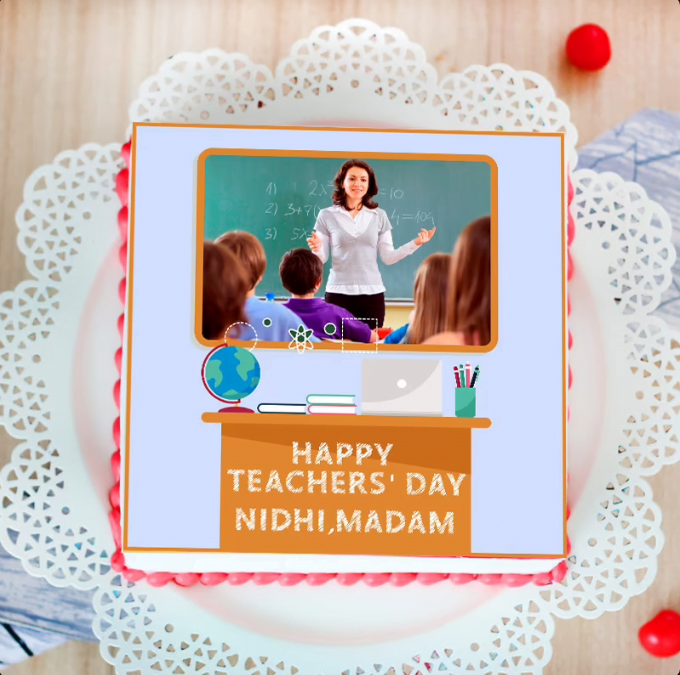 Teachers Day Photo Cake Untitledq9