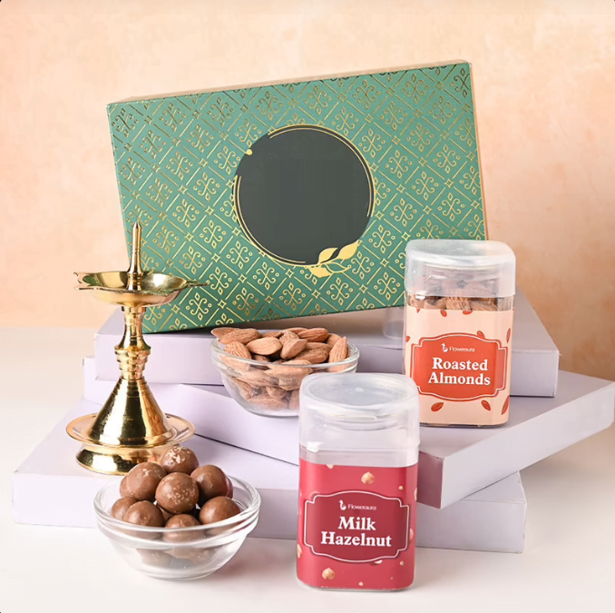 Festive Diya N Choco Dry Fruit Hamper Festive Diya N Choco Dry Fruit Hamper