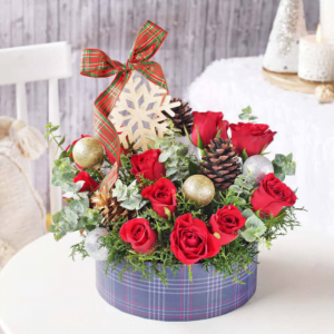 Let It Snow Floral Christmas Gift Box